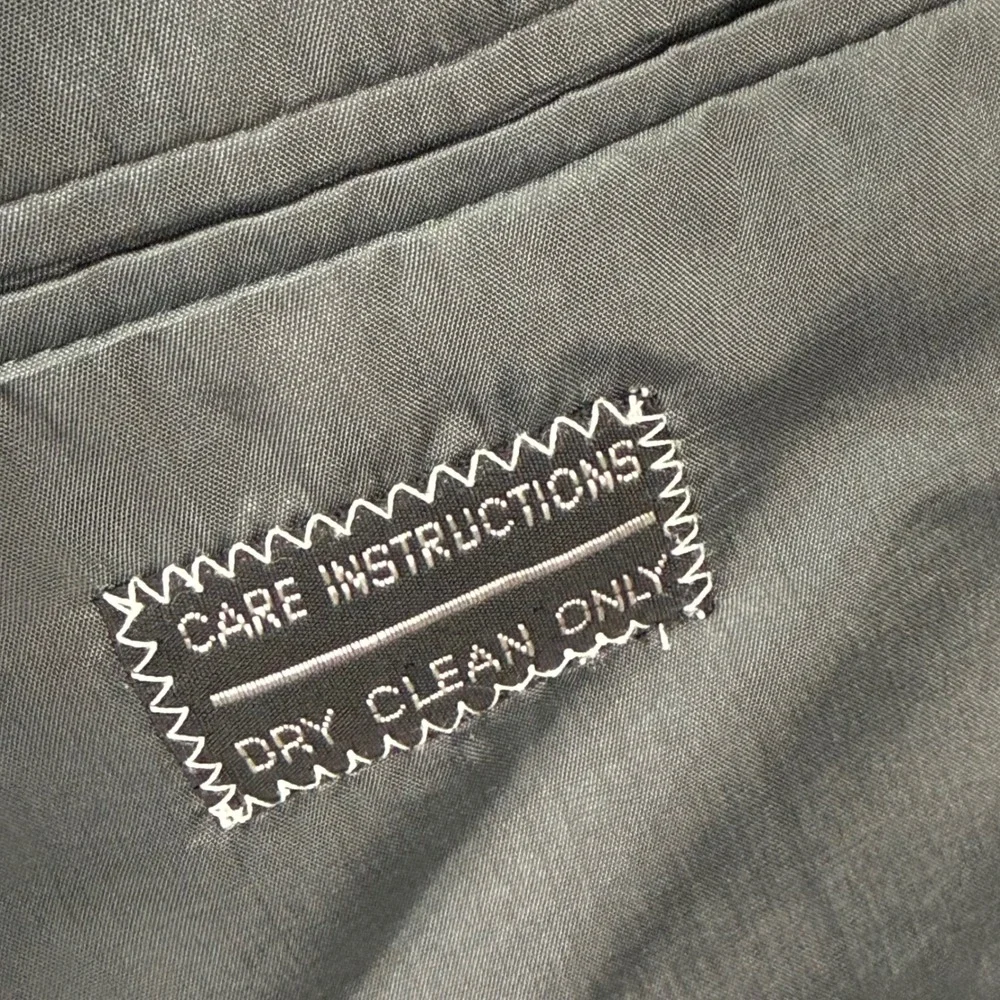 Giorgio Armani Blazer Mens 44 Grey Herringbone Virgin Wool Le Collezioni Italy